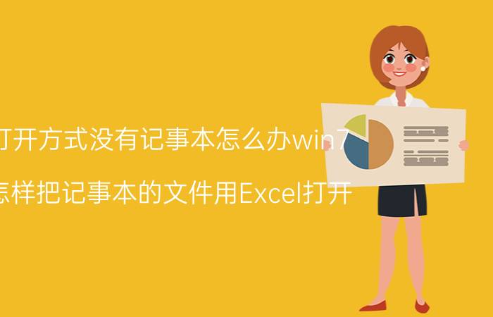 打开方式没有记事本怎么办win7 怎样把记事本的文件用Excel打开？